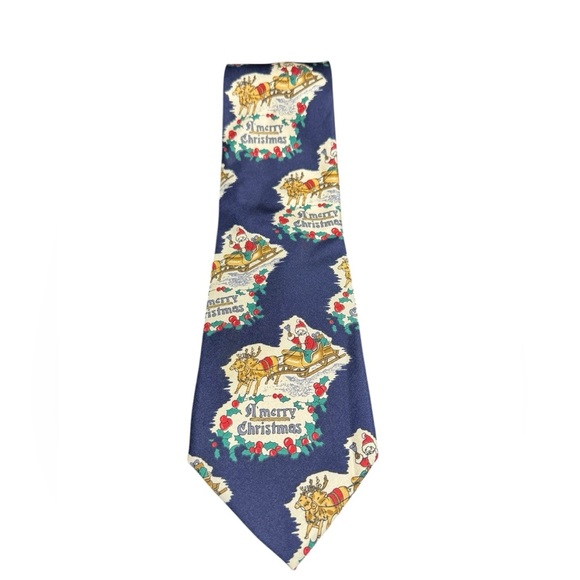 Other - Vintage Tie with Santa and Sleigh